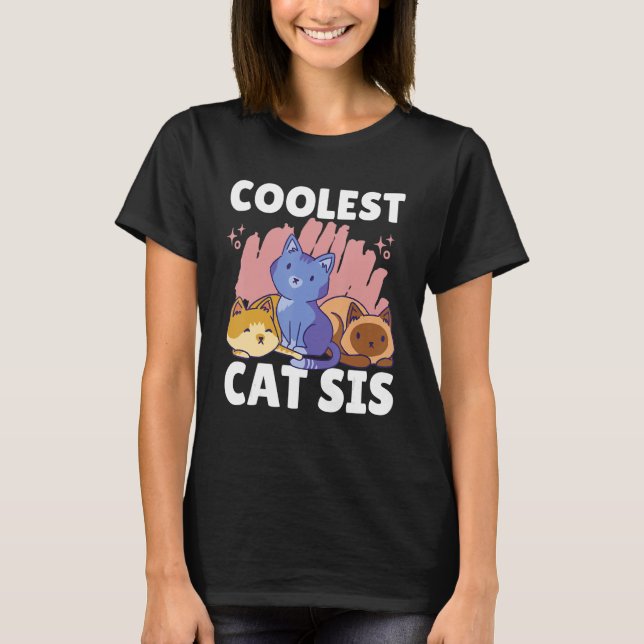 Camiseta Gato De Gato Mais Fresco Com Gatos (Frente)