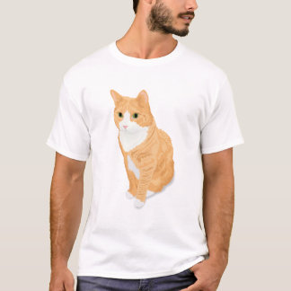 Camiseta Gato de gato malhado alaranjado