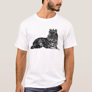 Camiseta Gato de gato malhado com coroa