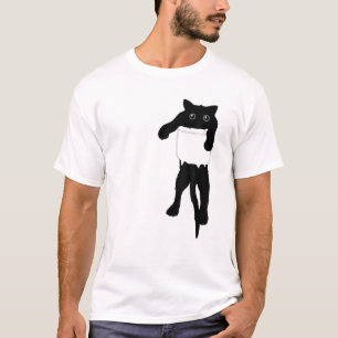 Camiseta Gato de Gato Negro Engraçado Gato de Gato Gato Ga