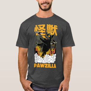 Camiseta Gato de Gato Negro Manga Comic Japonês Gato Engraç