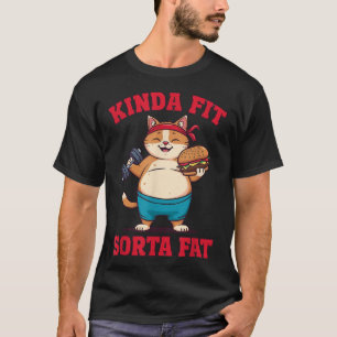 Camiseta Gato De Giro Com Gordura De Sorta Ajustado