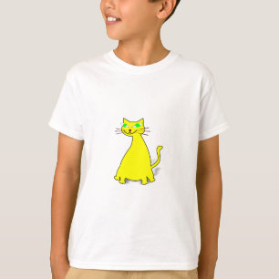 Camiseta Gato de gordura amarelo
