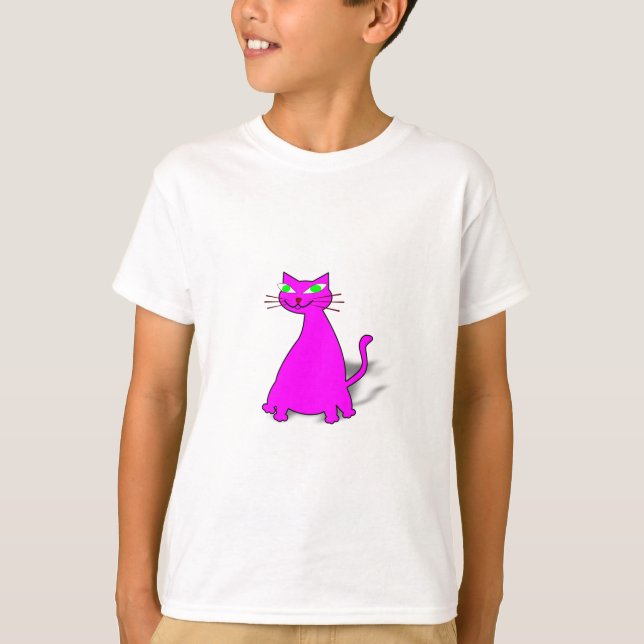 Camiseta Gato De Gordura Rosa (Frente)