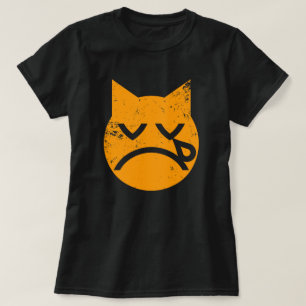 Camiseta Gato de grito Emoji do Grunge