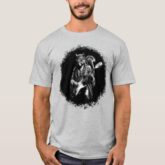 Camiseta Gato de Guitarra Psicodélico - Rock Vintage Engraç