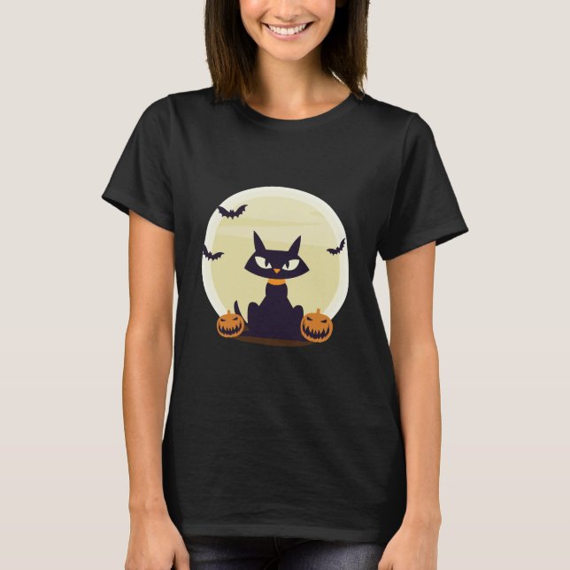 Camiseta Gato de Halloween (Frente)