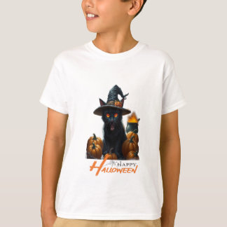 Camiseta Gato de Halloween