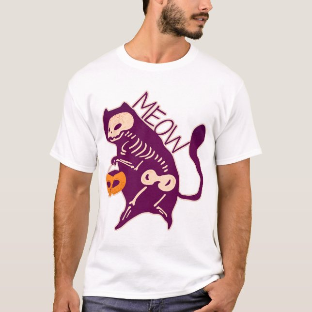 Camiseta Gato de Halloween (Frente)