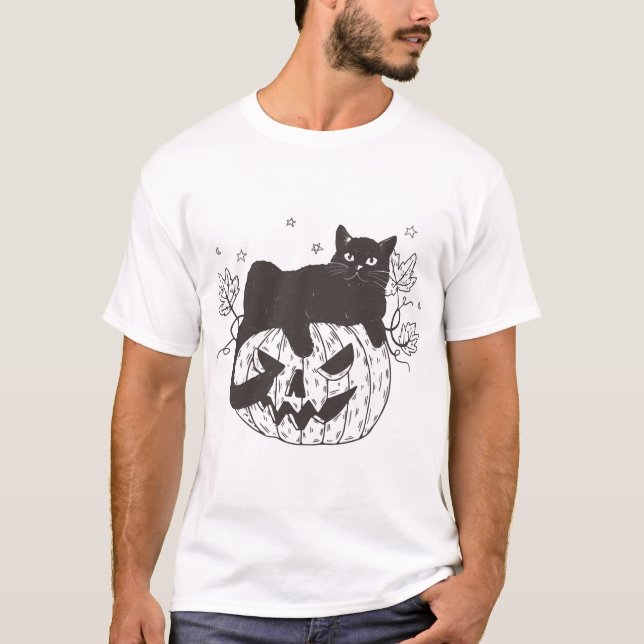 Camiseta Gato de Halloween (Frente)