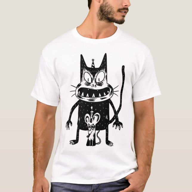 Camiseta gato de Halloween (Frente)