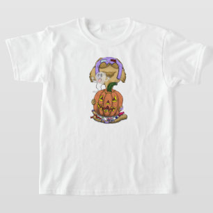 Camiseta Gato de Halloween de Cabeça Grande