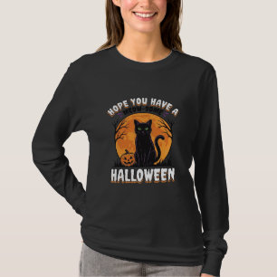 Camiseta Gato de Halloween Meow-Some Design de Gravura Vint