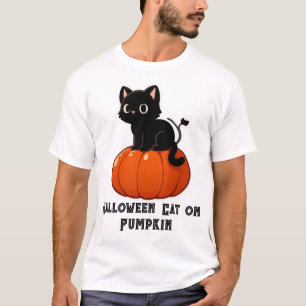 Camiseta Gato de Halloween na Pumpkin