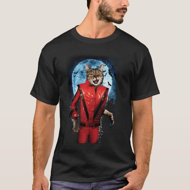 Camiseta Gato de Halloween Thriller (Frente)