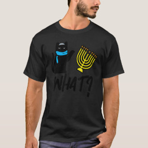 Camiseta Gato de Hanukkah O Que Chanukah Mulheres Judias Me