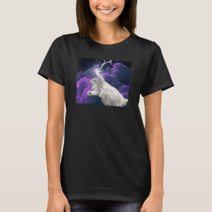 Camiseta Gato de Iluminação Espacial da Galáxia