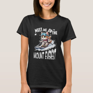 Camiseta Gato de inverno bonito - Gato Whisker Camisa-T fem