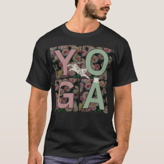 Camiseta Gato de ioga e uma xícara de café.