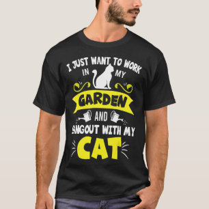 Camiseta Gato de jardinagem Minha atividade agrícola favori