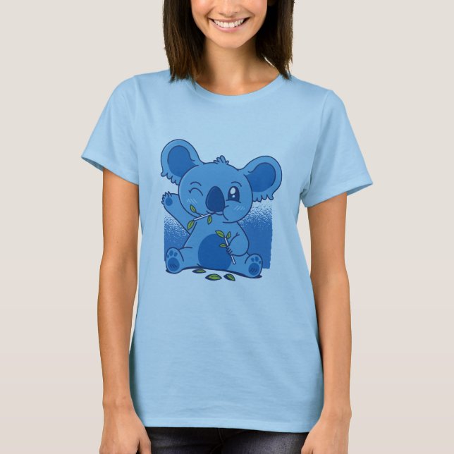 Camiseta Gato De Koala Cute Deixa Camisa-T (Frente)