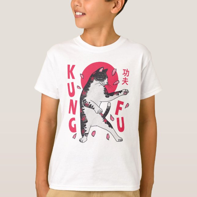 Camiseta Gato de Kung Fu (Frente)