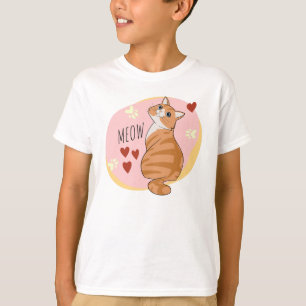 Camiseta Gato de laranja bonito