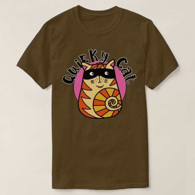 Camiseta Gato De Laranja De Kat Quirky Strik (Frente do Design)