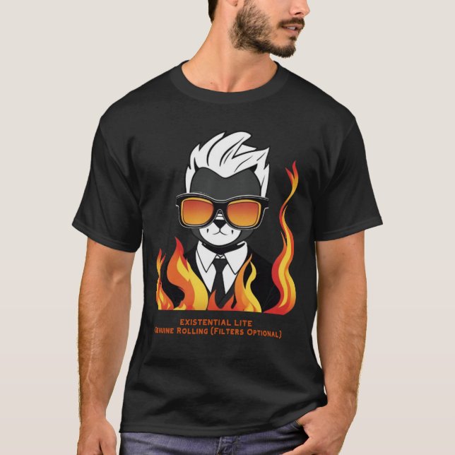 Camiseta Gato de LITE EXISTENCIAL (Frente)