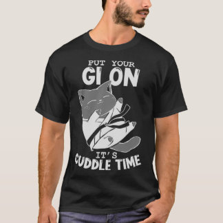 Camiseta Gato De Lutar Jiu Jitsu Colocou Seu Gi Nele