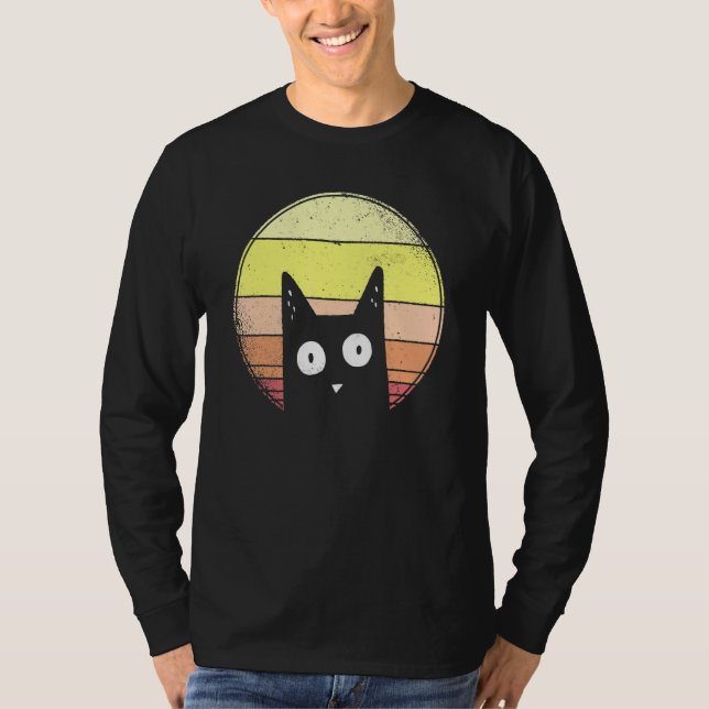 Camiseta Gato de Mãe de Gato de Gato de Gato de Retro (Frente)