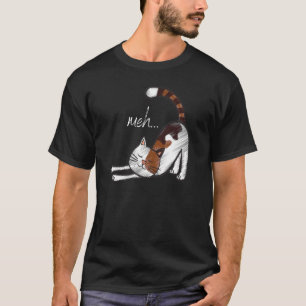 Camiseta Gato De Meh Engraçado E Bonito Para Adolescentes D