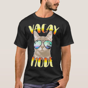 Camiseta Gato De Modo Vago Com Óculos Frio De Gato Retro Ve