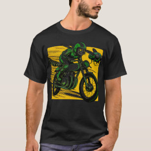 Camiseta Gato de Motocicleta mais rápido Cicadas Feline Bik