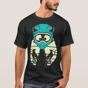 Camiseta Gato De Motocross Com Capuz De Motocicleta