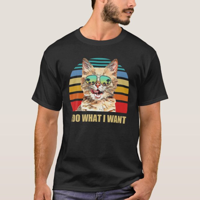 Camiseta Gato De Munchkin Eu Faço O Que Eu Quero. (Frente)