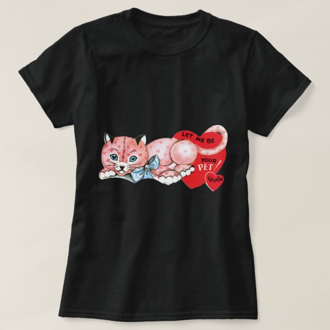 Camiseta Gato de Namorados antigo (Frente do Design)