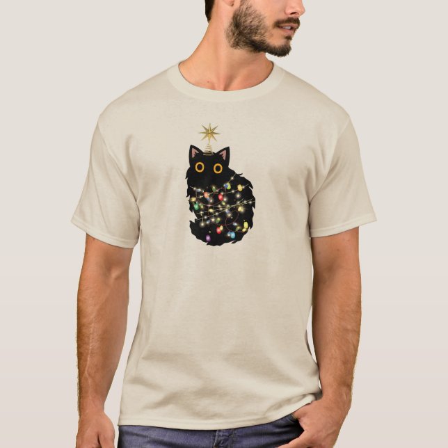 Camiseta Gato de Natal (Frente)