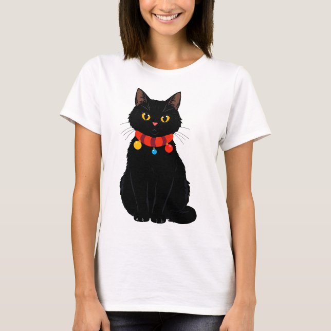 Camiseta Gato de Natal (Frente)