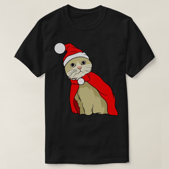 Camiseta Gato de Natal (Frente do Design)