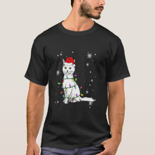 Camiseta Gato de Natal com Angora Gata Turca