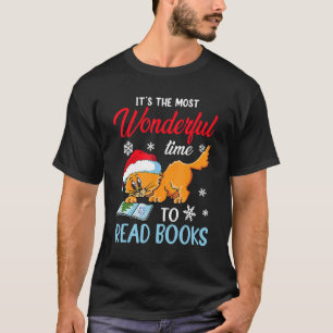 Camiseta Gato de Natal com Papai Noel para homens mulheres
