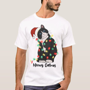 Camiseta Gato de Natal de Feliz engraçado