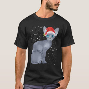Camiseta Gato de Natal de Santa Hat Gatinhos de Natal de Sp