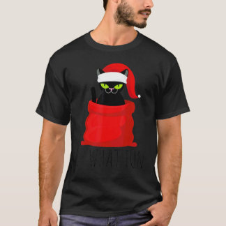 Camiseta Gato de Natal Oh Que Diversão Xmas Pijama Festa