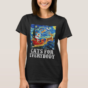 Camiseta Gato De Natal Para Todos Os Papais noeis Reindeer