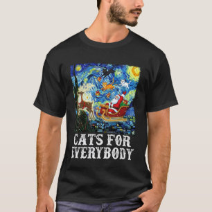Camiseta Gato de Natal para Todos Papai Noel Rena Estrelado
