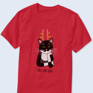 Camiseta Gato de Natal sarcástico