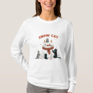 Camiseta Gato de Neve