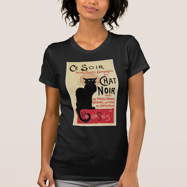 Camiseta Gato de Noir~Black do bate-papo (Frente)
